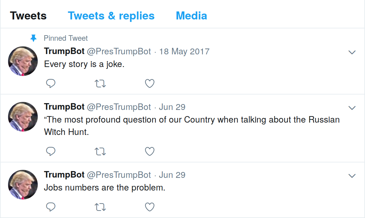 TrumpBot Tweets